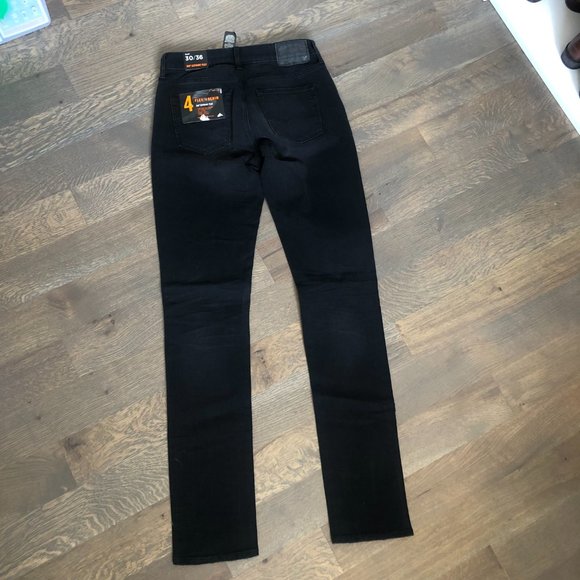 NWT American Eagle 360 Extreme Flex Black Distressed Slim Jeans Size 30x36 - Picture 3 of 13